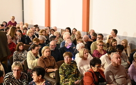widzimy siedzącą widownie
