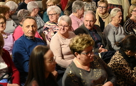 widzimy siedzącą widownie