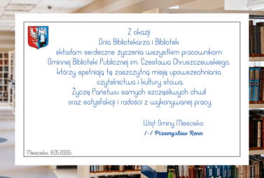 Zdjęcie do Życzenia z okazji Dnia Bibliotekarza i Bibliotek