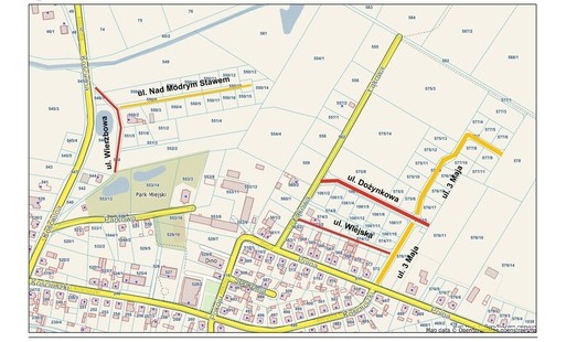 Mapa ulic w Mieścisku
